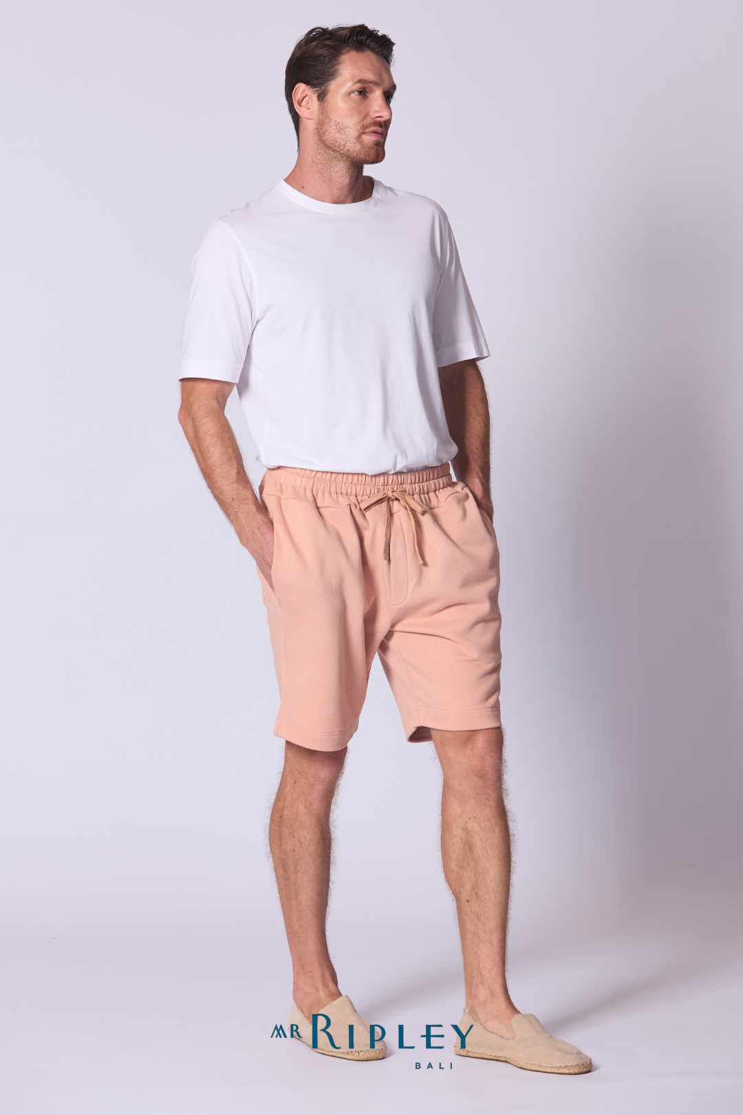 Relaxed French Terry Short in Soft Terracota