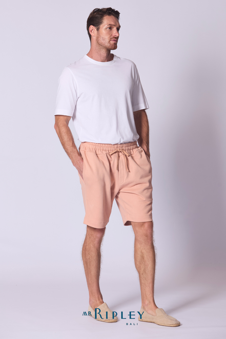Relaxed French Terry Short in Soft Terracota