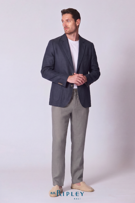 Classic Unstructured Linen Blazer