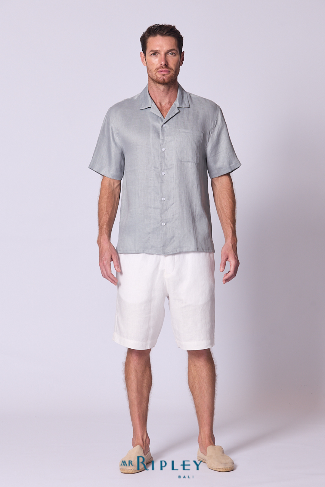Camisa de lino Camp en amatista