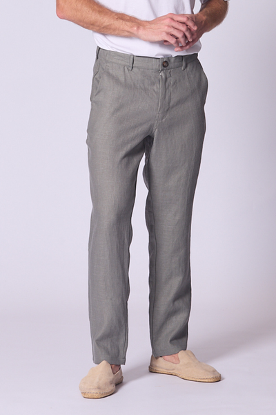 Linen Lounge Pant in Khaki