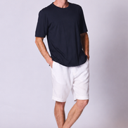 Cotton Supima Classic T Shirt in Navy