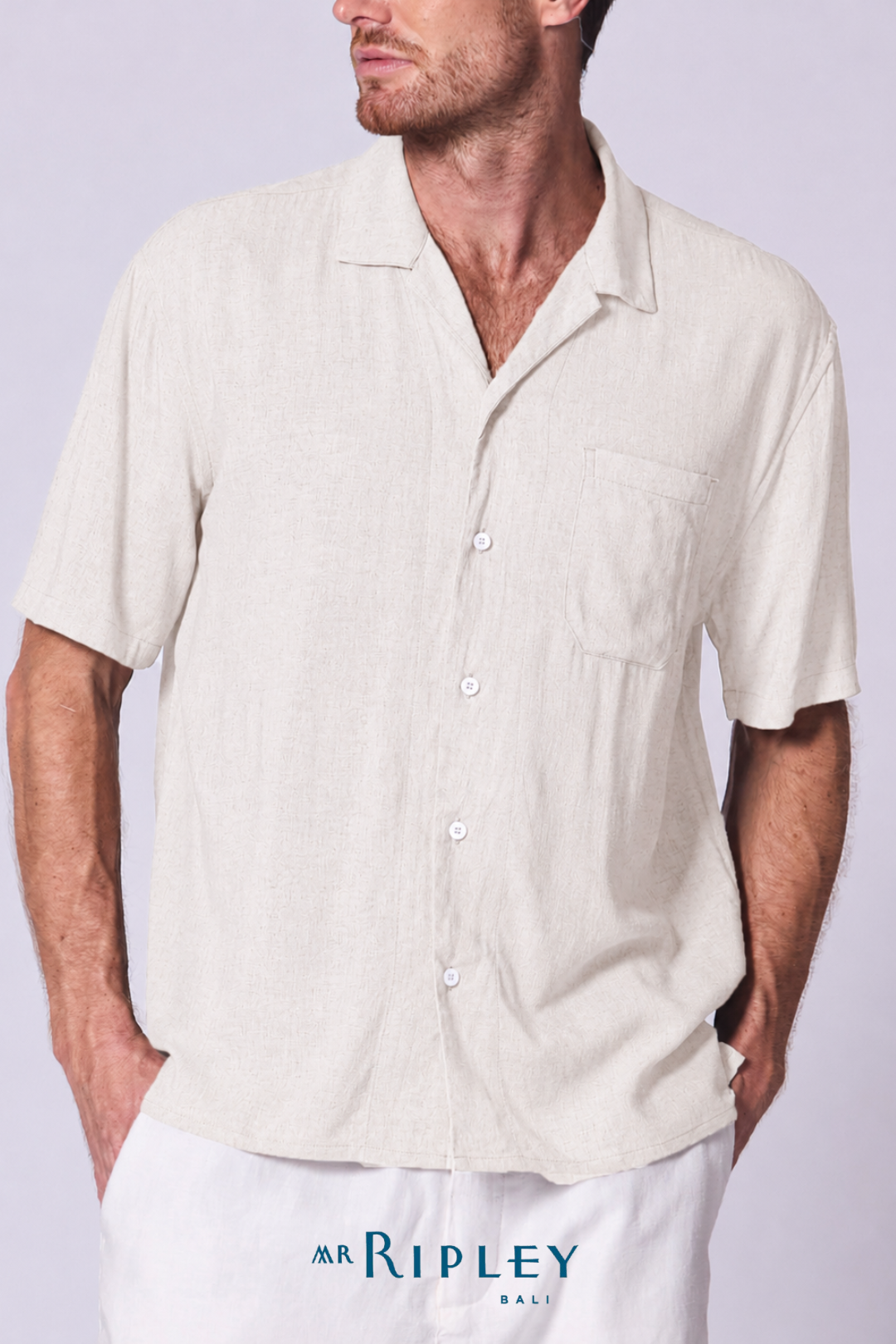 Linen Viscose Camp Shirt