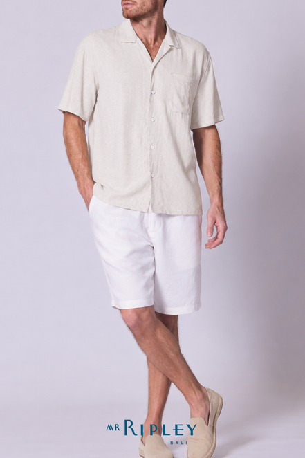 Linen Viscose Camp Shirt