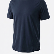 Cotton Supima Notched T Shirt in Navy