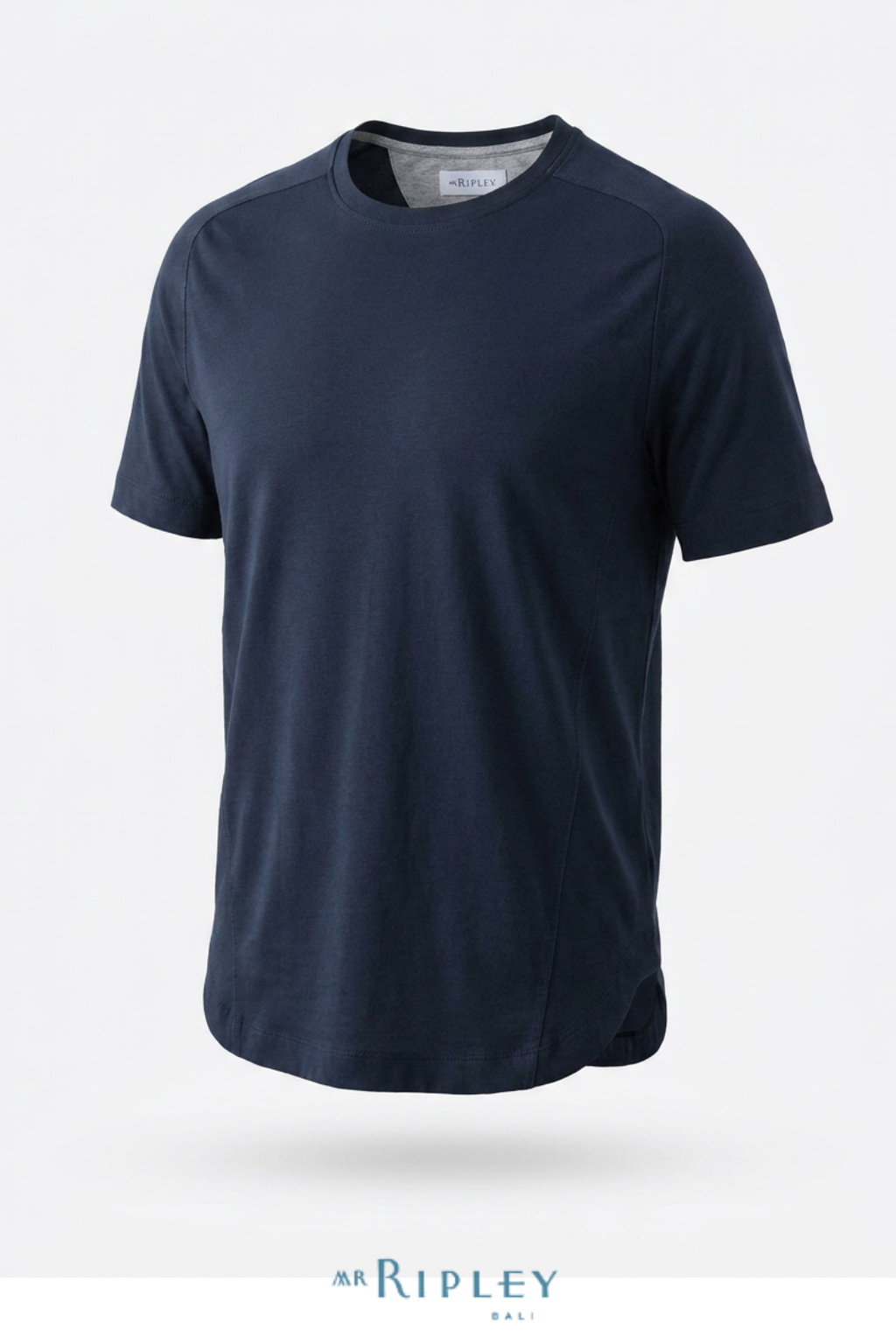 Cotton Supima Notched T Shirt in Navy