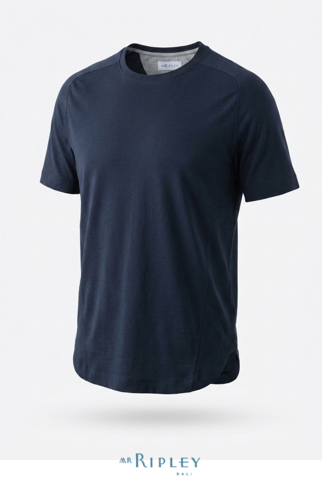 Cotton Supima Notched T Shirt in Navy