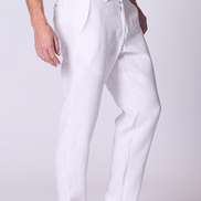 Linen Lounge Pant in White