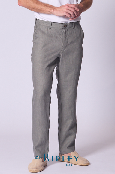 Linen Lounge Pant in Khaki