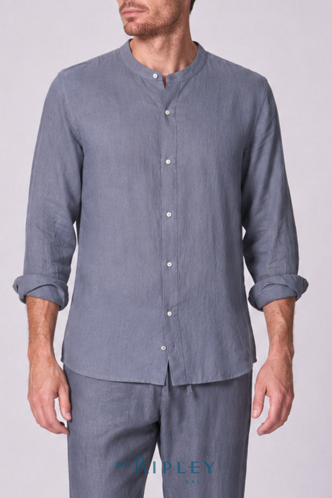 Lightweight Linen Mandarin Shirt