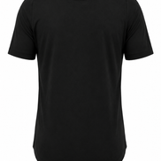 Cotton Supima Notched T Shirt in Black