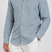 Lightweight Linen Mandarin Shirt
