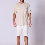 Cotton Supima Classic T Shirt in Stone