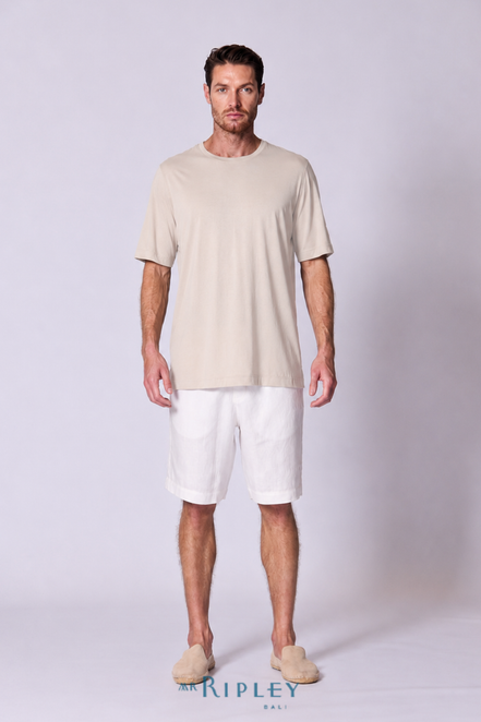 Cotton Supima Classic T Shirt in Stone