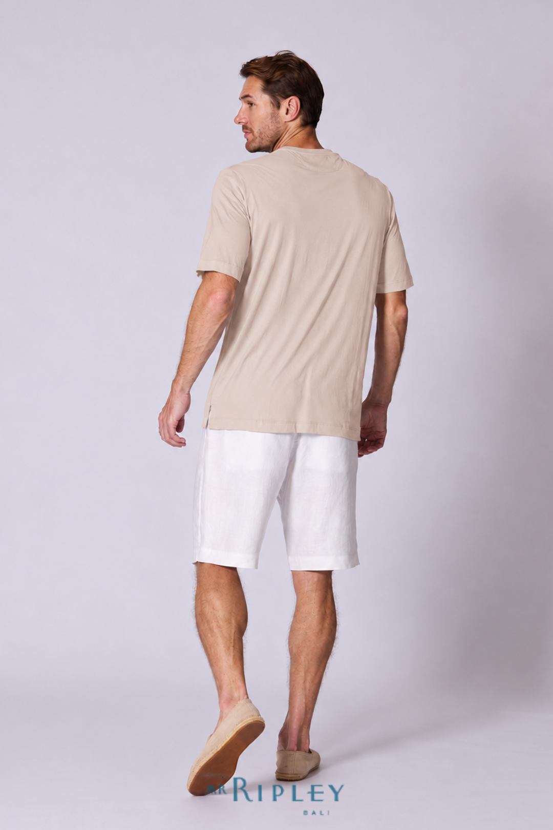 Cotton Supima Classic T Shirt in Stone