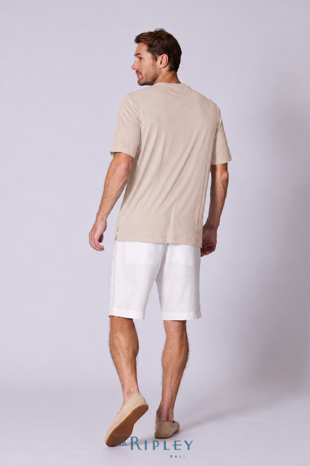 Cotton Supima Classic T Shirt in Stone