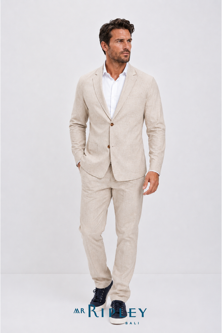 Classic Unstructured Linen Blazer