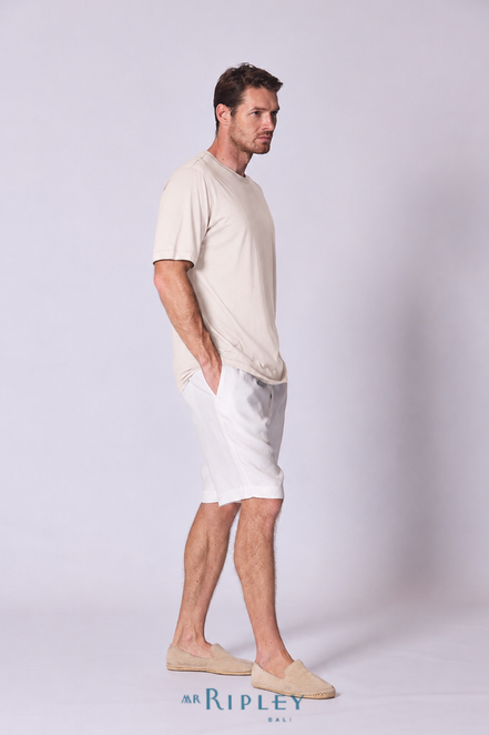 Cotton Supima Classic T Shirt in Stone