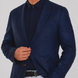 Blazer Linen Klasik Biru Dongker yang Disesuaikan