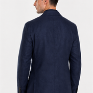 Tailored Classic Linen Blazer in Navy