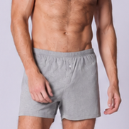 Cotton Jersey Boxer Short in Misty Grey