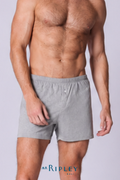 Cotton Jersey Boxer Short in Misty Grey