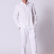 Long Sleeve Linen Shirt with Seam Detail