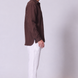Long Sleeve Linen Shirt with Seam Detail