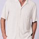 Linen Viscose Camp Shirt Cream