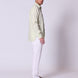 Long Sleeve Linen Shirt with Seam Detail Seafoam
