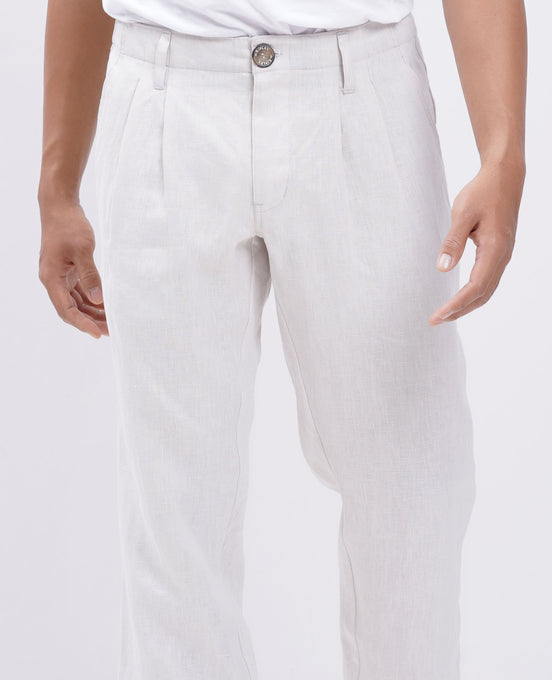 Linen Pleated Trouser