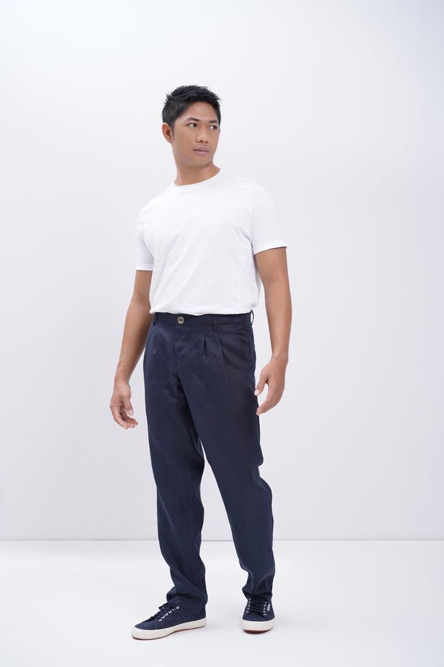 Linen Pleated Trouser